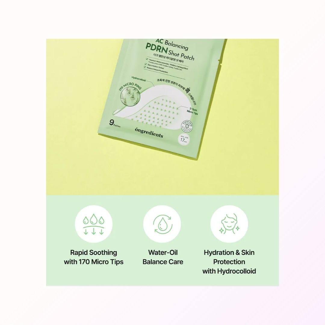 ONGREDIENTS – AC Balancing PDRN Shot Patch (9 Patches)